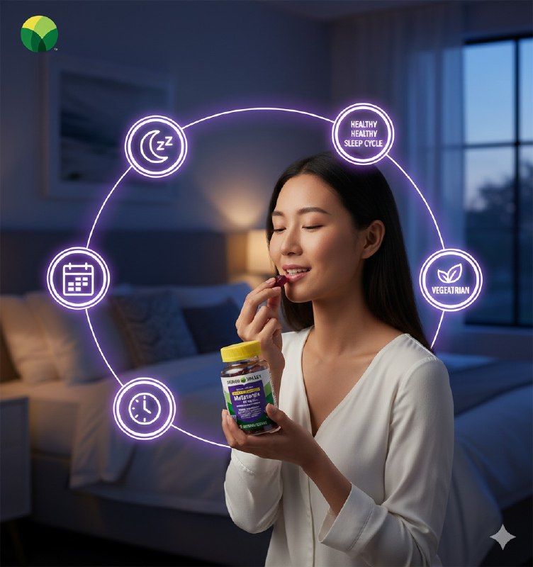 VITAMINAS EN GOMITAS PARA ADULTOS DE MELATONINA PARA DORMIR BIEN SPRING VALLEY 60UND