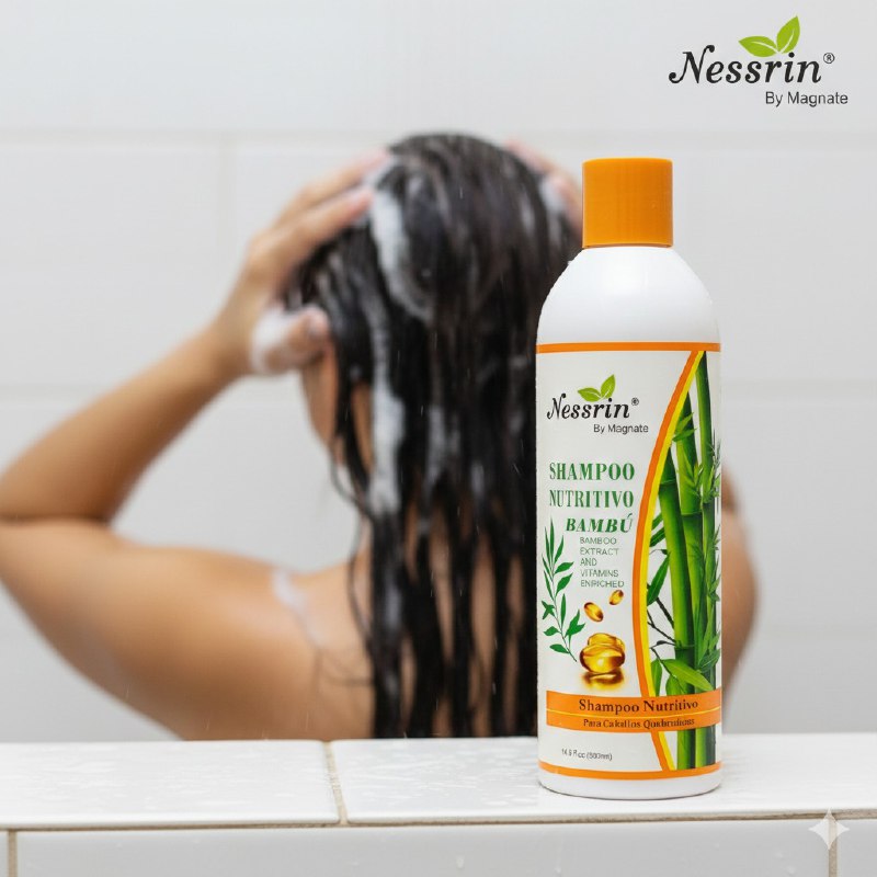 SHAMPOO DE EXTRACTO DE BAMBU PARA CABELLO QUEBRADIZO NESSRIN 500ML