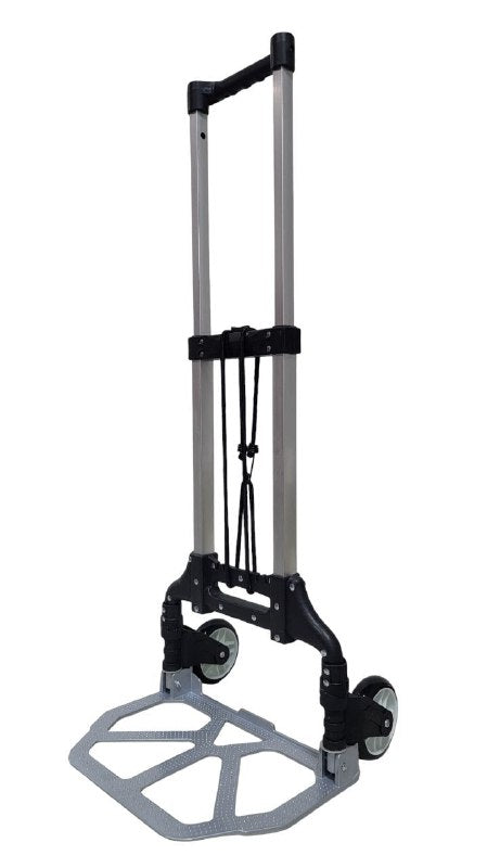 CARRITO DE MANO PLEGABLE PORTATIL DE ALUMINIO, AJUSTE DE ALTURA, 165LBS DE CAPACIDAD PARA EQUIPAJE, OFICINA Y HOGAR MULTI-FUNCTION FOLDED TROLLEY