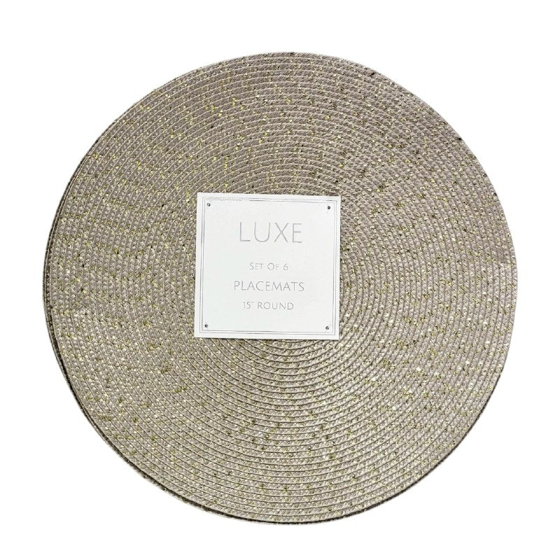 MANTELES INDIVIDUALES PARA MESA DE COMEDOR RESISTENTE AL CALOR PAQUETE DE 6UND LUXE 38CM