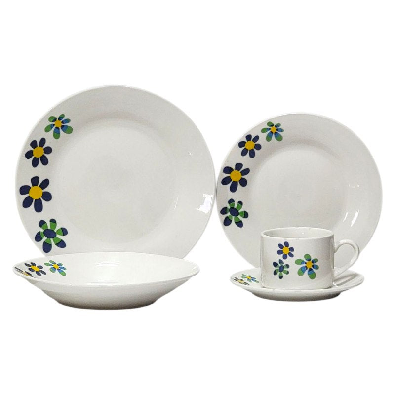 PLATOS JUEGO DE VAJILLA MUY DURA, DIFICIL DE ROMPER NO SE DEFORMA, FACIL CUIDADO HOMESTAR 20 PIEZAS