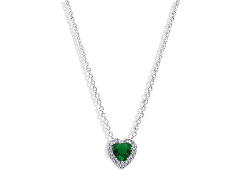 PDIJE2042$2 FORMA CORAZON VERDE PANDORA PLATA 9.25