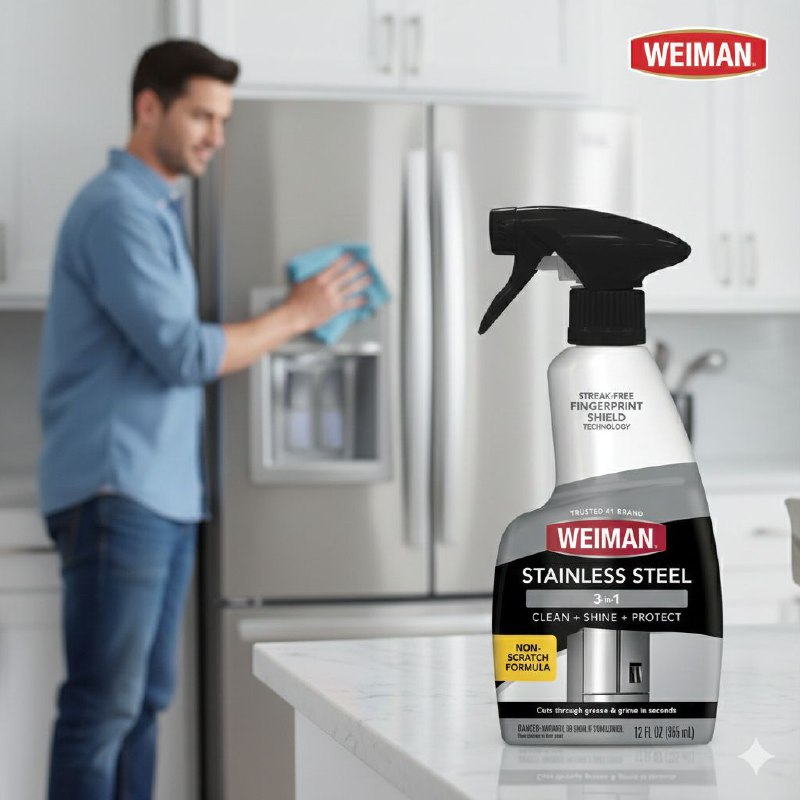 LIMPIADOR PARA ACERO INOXIDABLE Y LUSTRADOR WEIMAN 355ML