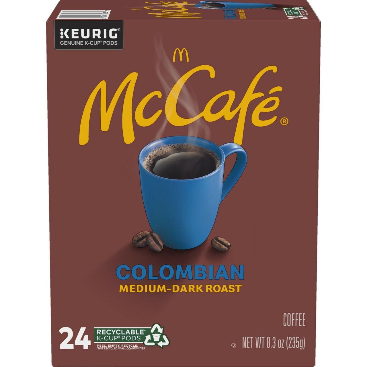 CAPSULAS DE CAFE MEDIO-OSCURO COLOMBIANO PREMIUM 100% ARABICA 24UND MCCAFE