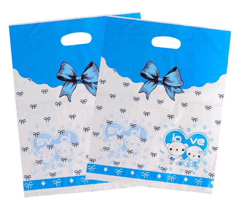 BOLSA DE REGALO PLASTICA EXTRA GRANDE 35X45CM, PAQUETE 100UND