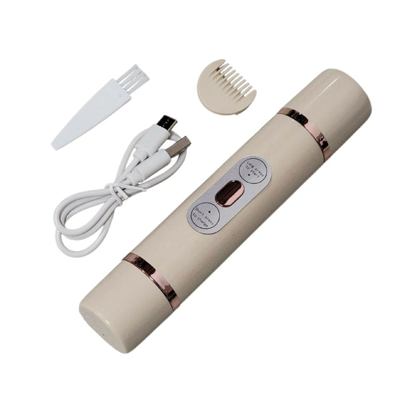 MAQUINA DEPILADORA DOBLE CABEZAL, HOJA DE CABEZAL REDONDO PARA AFEITAR LA RAIZ DEL CABELLO, USO HUMEDO O SECO, LAVABLE, RESISTENTE AL AGUA DOUBLE HEADED HAIR REMOVER