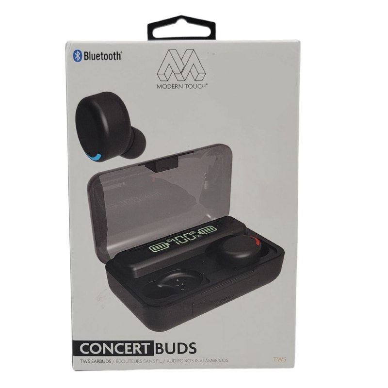 AUDIFONOS AURICULARES INALAMBRICOS ORIGINALES SONIDO DE ALTA CALIDAD, ESTUCHE MAGNETICO, RESISTENTE AL AGUA Y SUDOR, BATERIA DE 5H MODERN TOUCH CONCERT BUDS