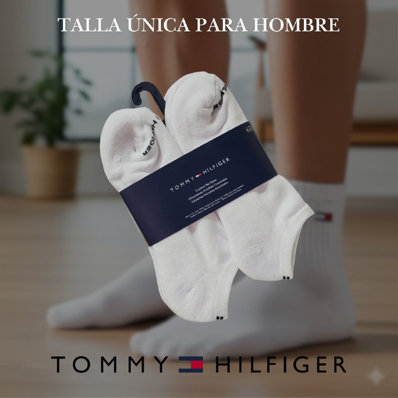 CALCETA TOBILLERA TOMMY HILFIGER PARA HOMBRE 6 PARES TALLA ÚNICA