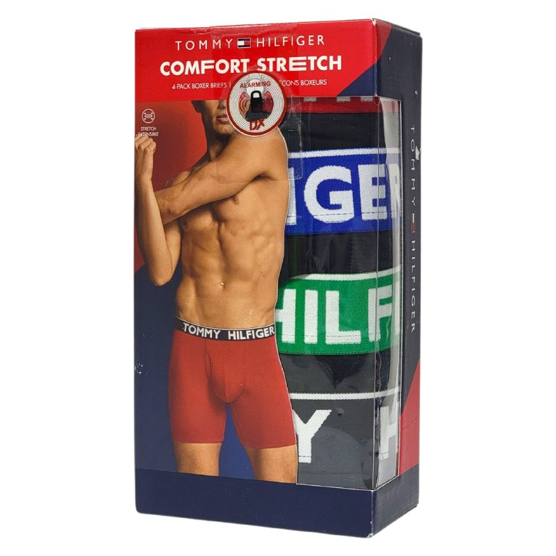 ROPA INTERIOR PARA CABALLERO TOMMY HILFIGER COMFORT STRETCH BOXER BRIEF 4 UNIDADES TALLA MEDIUM 32-34 (M)
