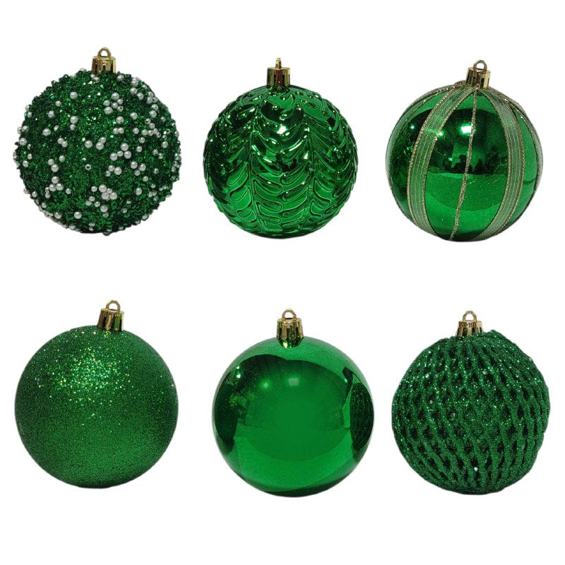 DECORACION ADORNO NAVIDEÑO PAQUETE DE 16 BOLAS DECORATIVAS, 8CM 49X49X65 IDEALES PARA DARLE UN TOQUE UNICO A TU ARBOL DE NAVIDAD