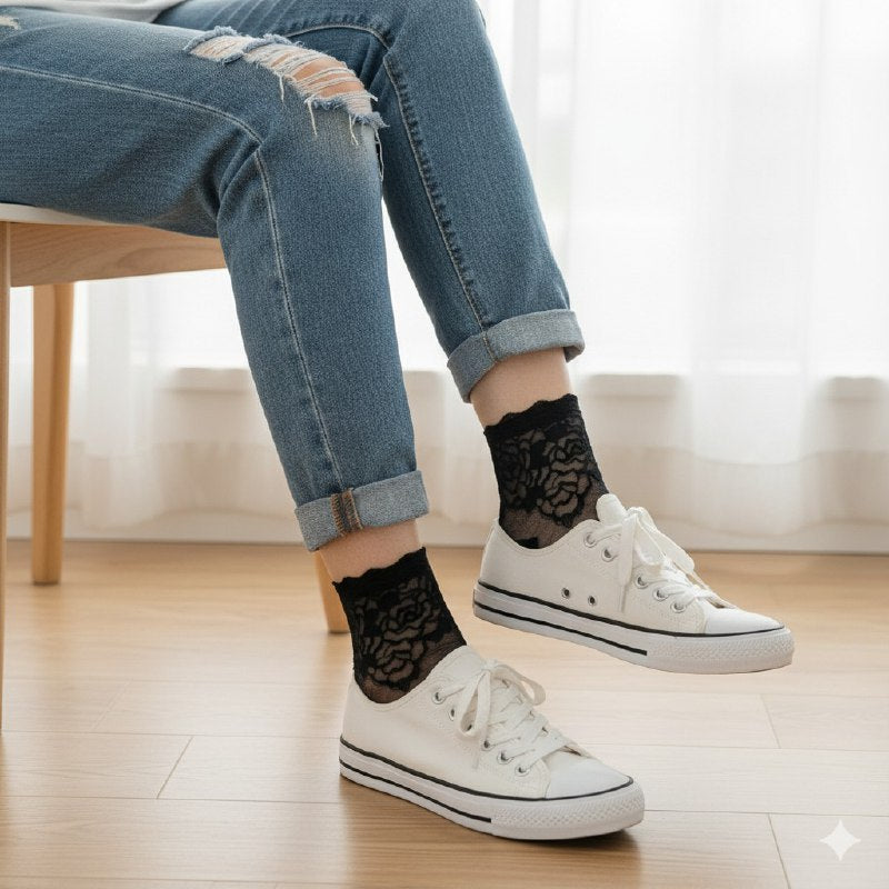 MEDIAS DE CORTE BAJO TRANSPIRABLES ANTIDESLIZANTES PARA MUJERES TALLA UNICA STAY BEAUTIFUL, 5 ESTILOS