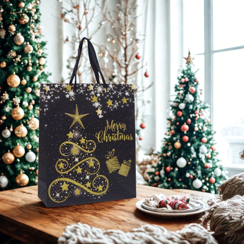 BOLSA DE REGALO NAVIDEÑA GRANDE 40X30X12CM