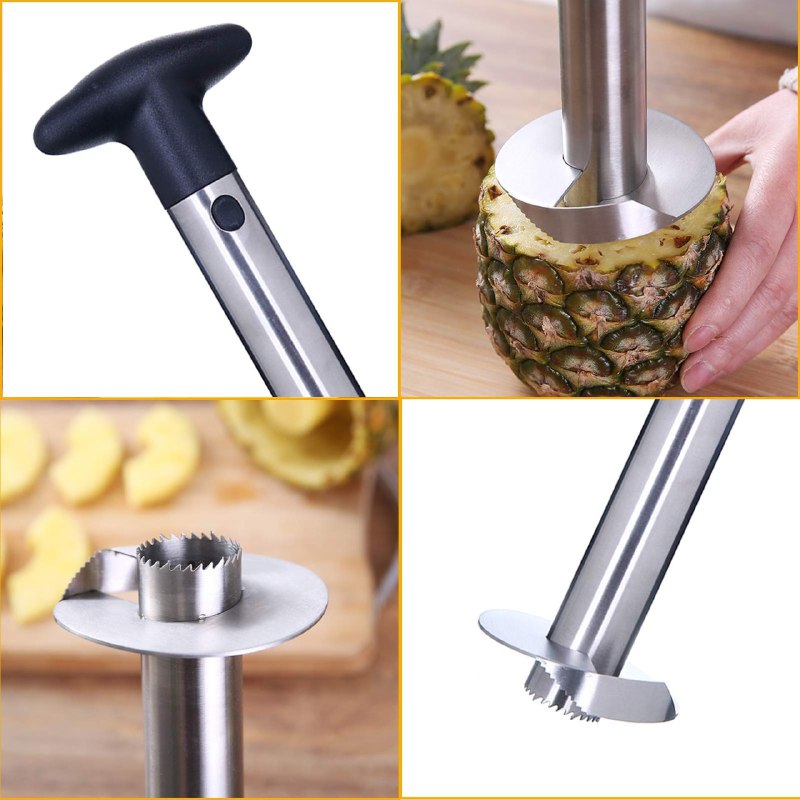 MAQUINA REBANADORA MANUAL DE PIÑA DE ACERO INOXIDABLE, CORTA TU PIÑA EN REBANADAS SIN ESFUERZOS CENTURY