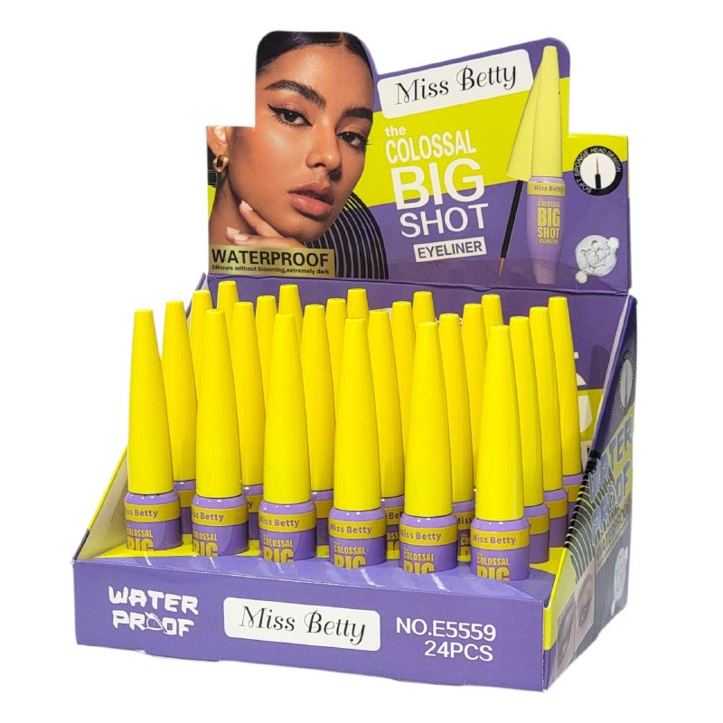 DELINEADOR DE OJOS LIQUIDO MISS BETTY THE COLOSSAL 6G (DUPE DE MAYBELLINE)  IMPERMEABLE 24H, EXTREMADAMENTE OSCURO