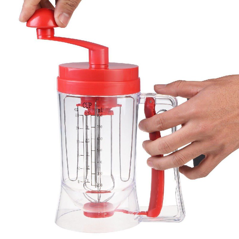 MAQUINA MANUAL DE MASA PARA PANQUEQUES, QUE MEZCLA Y DISPENSA DIRECTAMENTE EN LA PLANTA, LIMPIEZA RAPIDA PANCAKE MACHINE