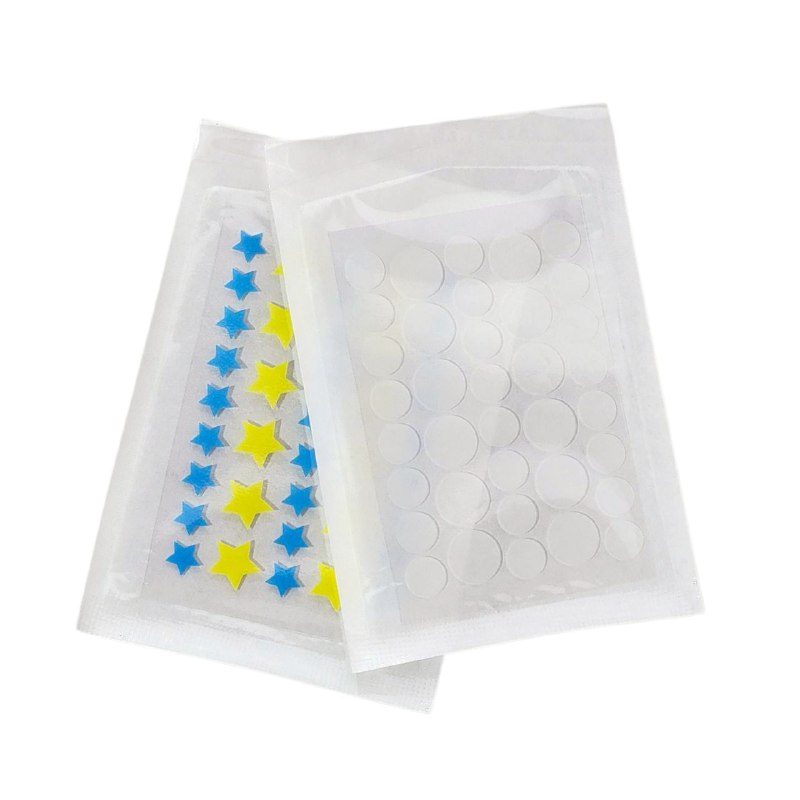 PARCHE PARA EL ACNE, FORMA REDONDO Y ESTRELLA, CUBRE LA PIEL CON ACNE Y MEJORA LA ESTETICA, AISLA LA CONTAMINACION, LIGERO, FINO Y TRANSPARENTE SADOER 36UND
