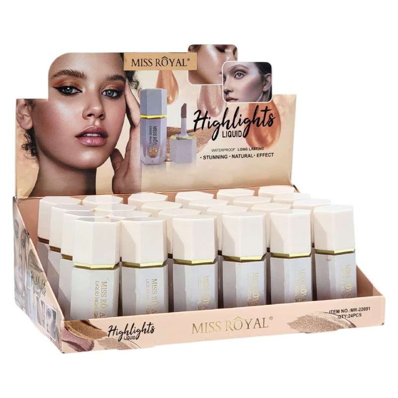 ILUMINADOR LIQUIDO DE LARGA DURACION RESISTENTE AL AGUA 6 TONOS MISS R