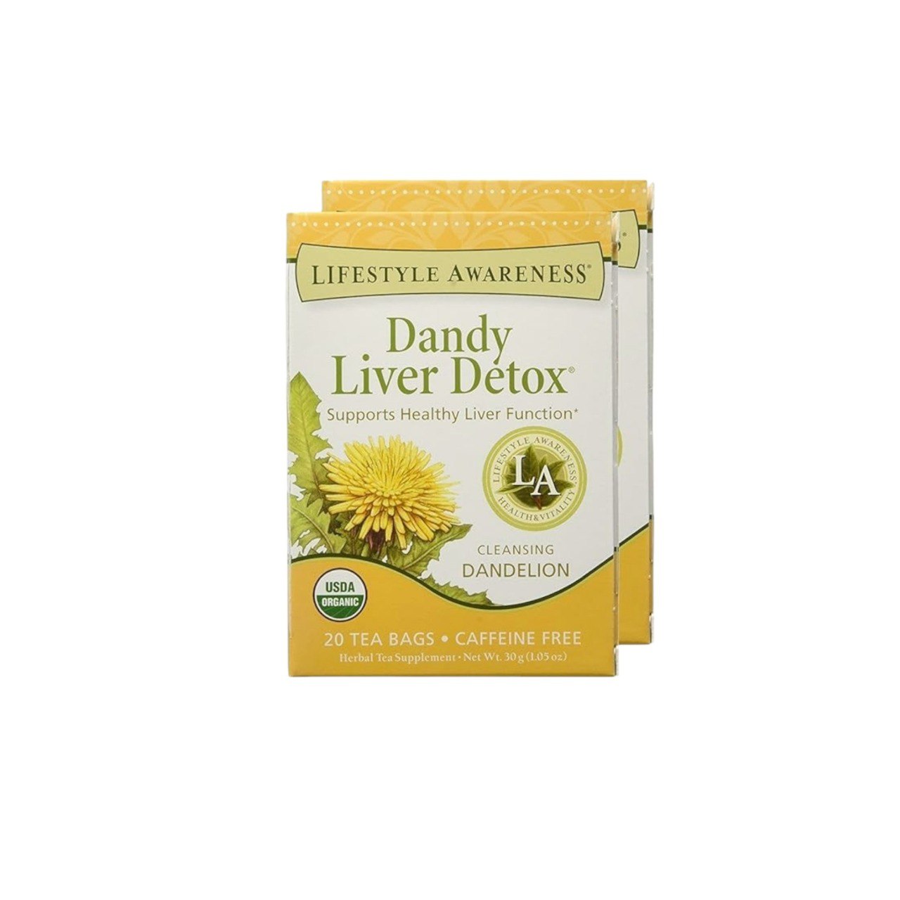 SUPLEMENTO HERBAL TÉ DE RAÍZ DE DIENTE DE LEÓN ORGÁNICA LIMPIA Y PROTEGE EL HÍGADO LIFESTYLE AWARENESS 20UND