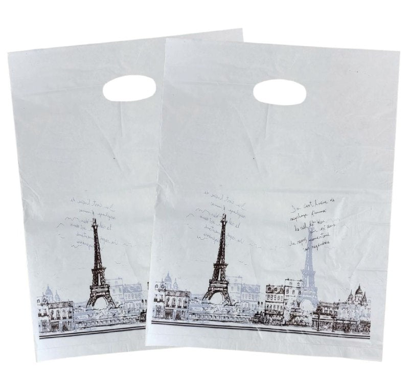 BOLSA DE REGALO PLASTICA EXTRA GRANDE 35X45CM, PAQUETE 100UND