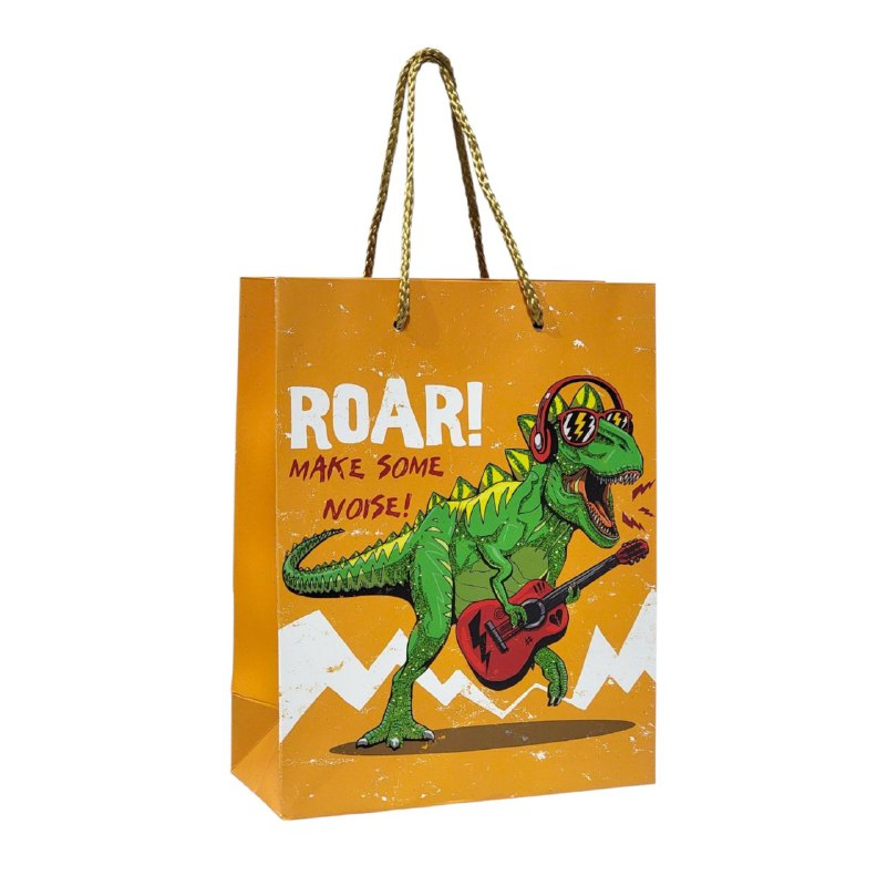 BOLSA DE REGALO DE DINOSAURIO PEQUEÑA 18X10X23CM