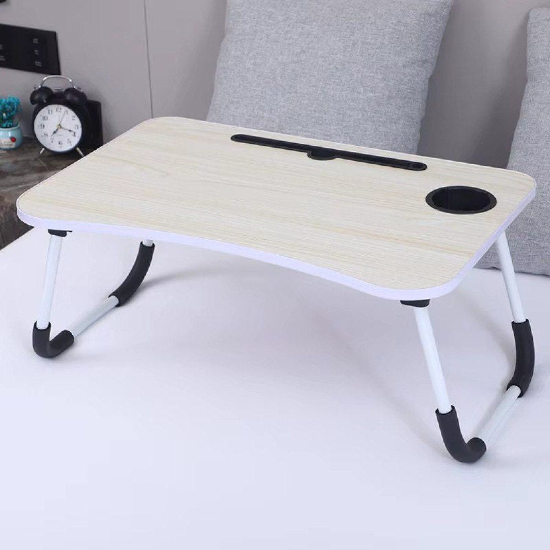MESA PLEGABLE DE MADERA PARA COMPUTADORA PORTATIL EN EL SOFA O LA CAMA, BANDEJA AUXILIAR MULTIUSOS PARA DESAYUNO, LEER O  TRABAJAR