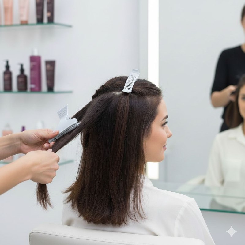 GANCHO PARA EL CABELLO EN SET DE 12 PIEZAS, ESTILO PINZAS PARA USO DE SALON DE BELLEZA STAY BEAUTIFUL 8CM