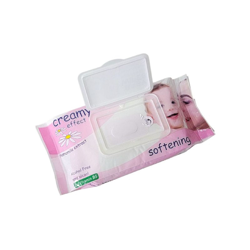 TOALLITAS HUMEDAS PARA BEBE CON EXTRACTO DE MANZANILLA SIN ALCOHOL CREAMY EFFECT 80UND