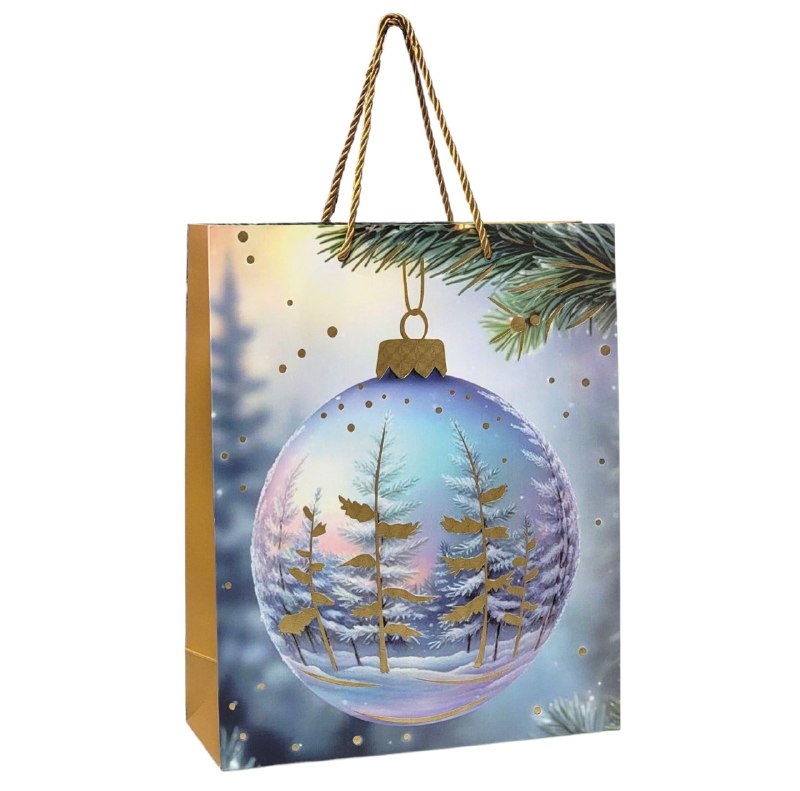 BOLSA DE REGALO NAVIDEÑA MEDIANA 26X32X10CM