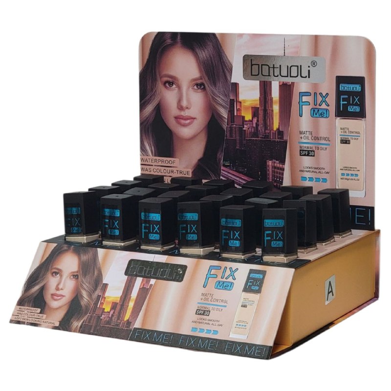 BASE DE MAQUILLAJE LIQUIDA MATTE, BATUOLI 30G (DUPE DE MAYBELLINE)  CONTROL DE GRASA SPF30, FORMULADA CON SUERO HIDRATANTE PARA PIELES SENSIBLES, UNIFORMA EL TONO DE LA PIEL