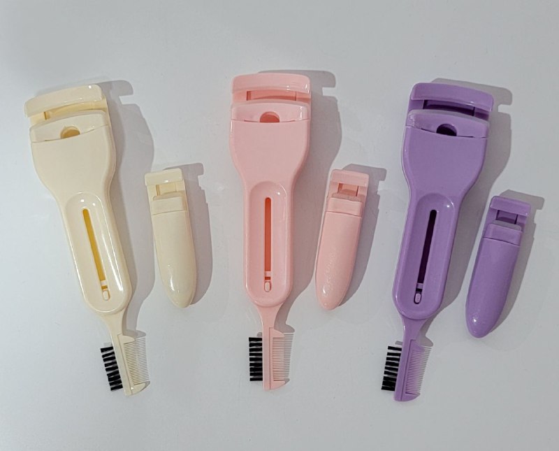 RIZADOR DE PESTAÑAS 2 EN 1 CON PEINE PARA CEJAS Y MINI RIZADOR DE PESTAÑAS 3 COLORES