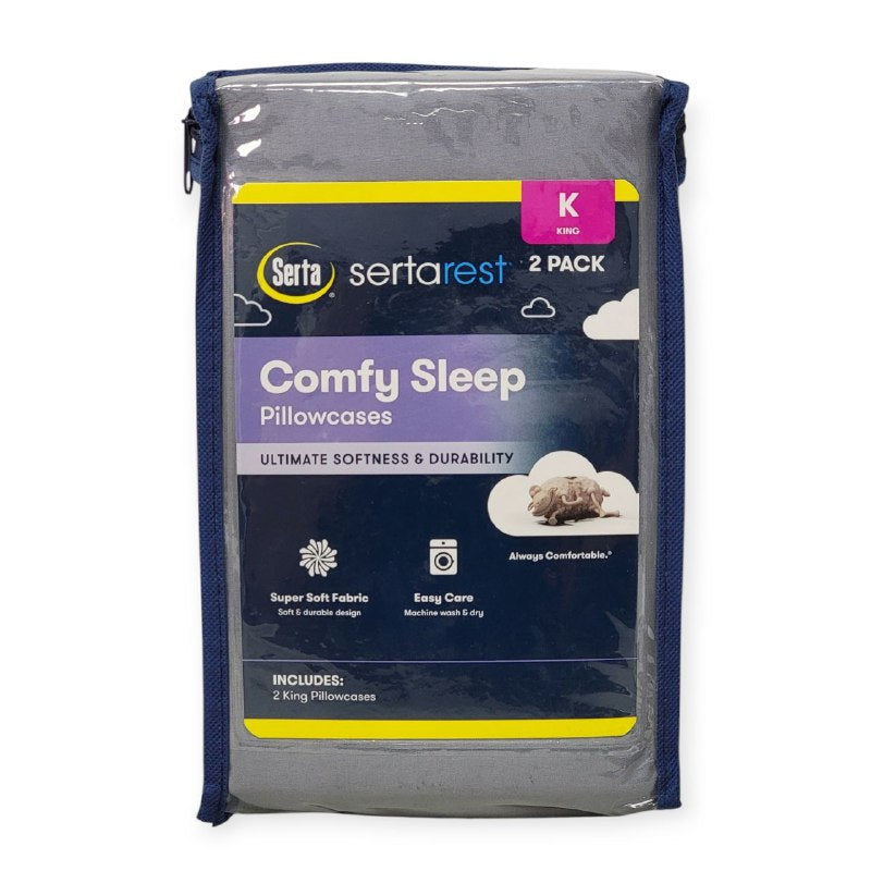 FUNDAS PARA ALMOHADAS EN SET KING SUEÑO COMODO, SUAVIDAD DURABILIDAD SERTAREST 53X101CM 2UND