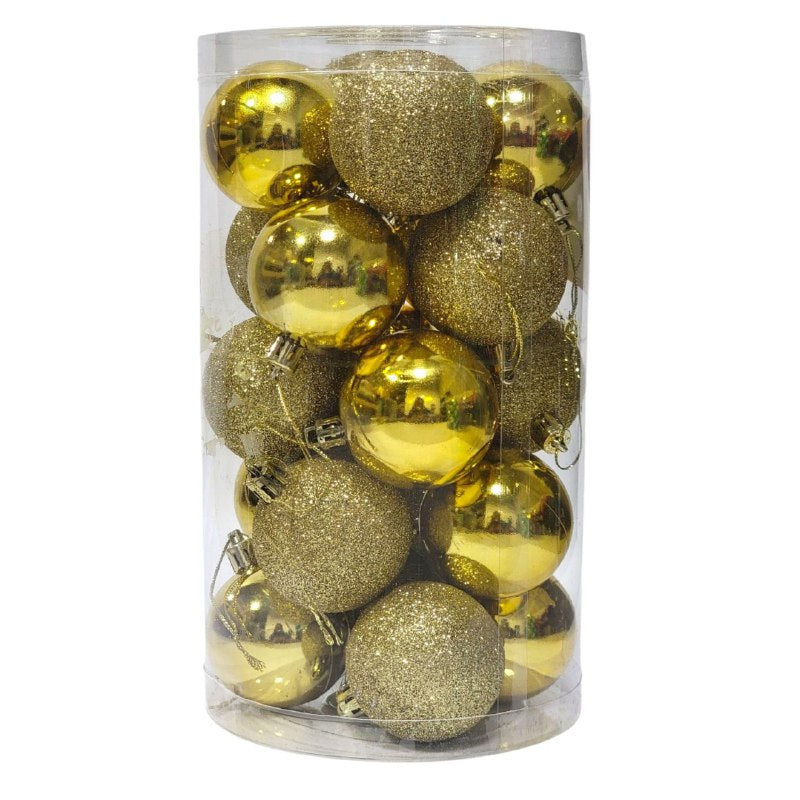 DECORACION ADORNO NAVIDEÑO PAQUETE DE 20 BOLAS DECORATIVAS, 5CM IDEALES PARA DARLE UN TOQUE UNICO A TU ARBOL DE NAVIDAD