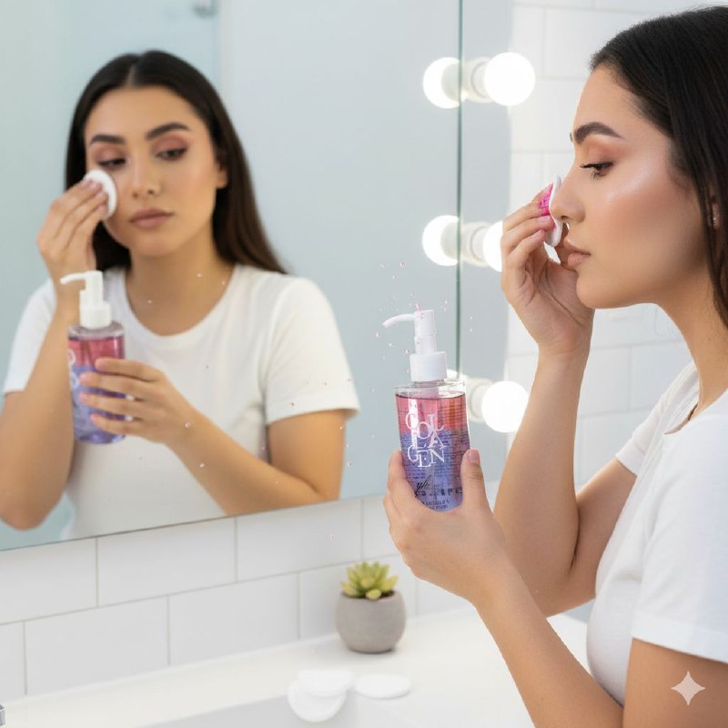 AGUA MICELAR CON COLAGENO DE LIMPIEZA PROFUNDA 200ML, SE ADAPTA A LA PIEL AYUDANDOLA A PROTEGERLA DE DAÑOS EXTERNOS, ELIMINANDO TODO TIPO DE MAQUILLAJE YH BEJA COSMETICS