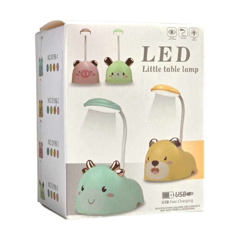LAMPARA PEQUEÑA LED DE MESA ADORABLE LED LITTLE TABLE LAMP 23X8CM, 4 COLORES