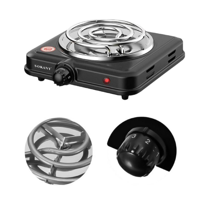 MAQUINA ESTUFA ELECTRICA SK-5111, GRAN POTENCIA DE FUEGO, 1000W, MULTIPLES OPCIONES DE COCCION SOKANY