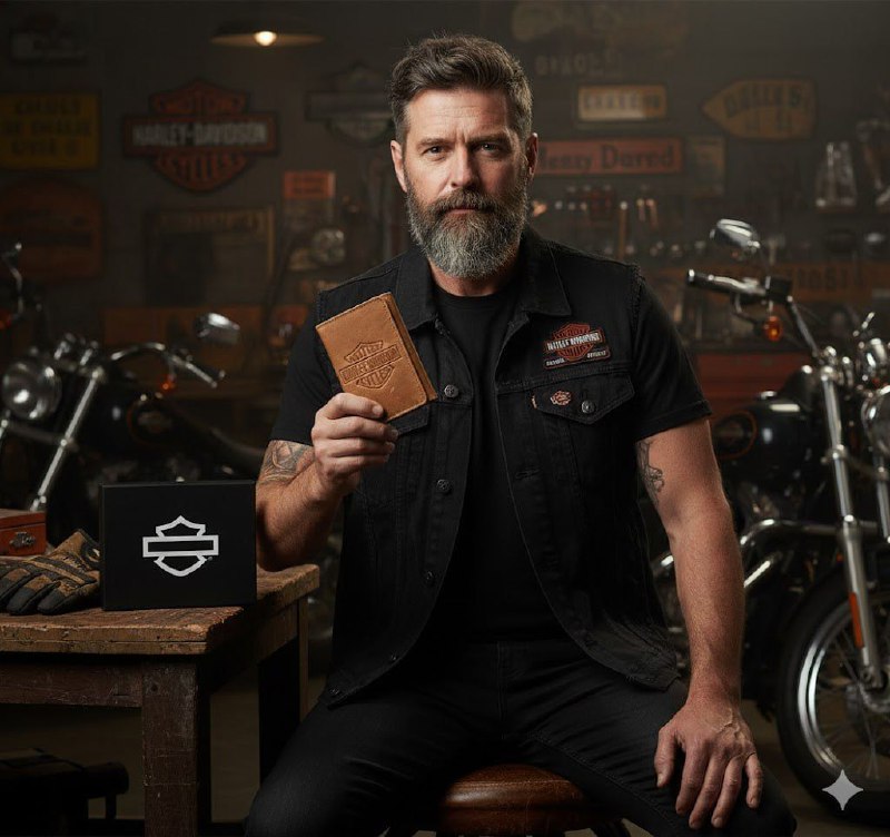 BILLETERA ORIGINAL MOTOR CYCLES HARLEY DAVIDSON