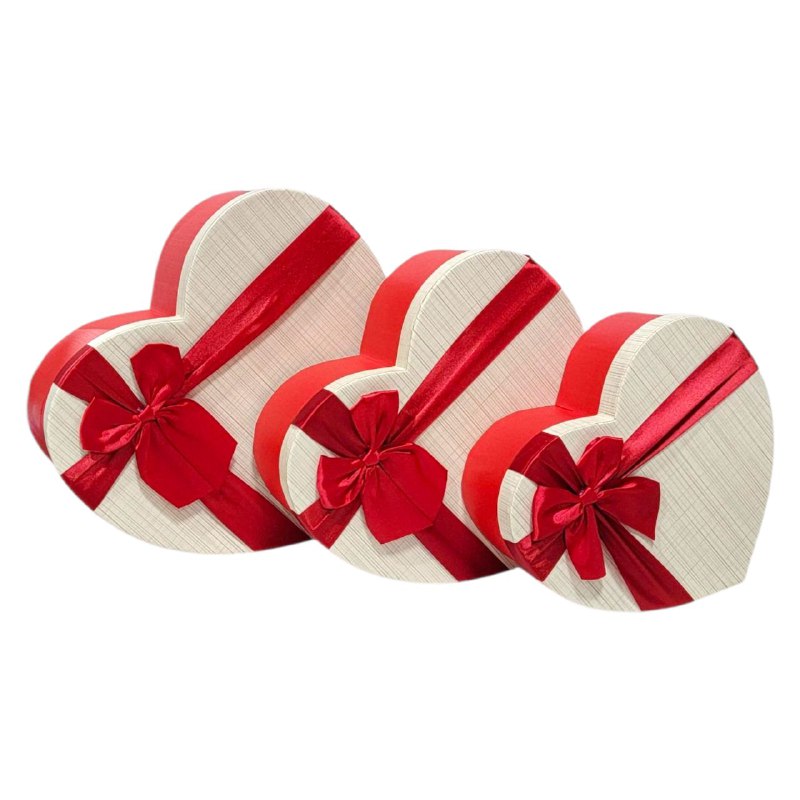 CAJA PARA REGALO DE CORAZON, 3 TAMAÑOS