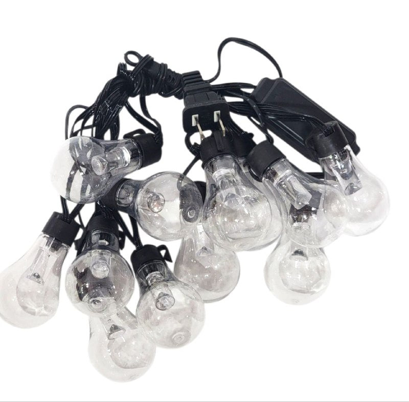 LUCES DECORATIVAS NAVIDEÑAS LED DE 12 GUIRNALDA PARA INTERIORES O EXTERIORES CONN BOMBILAS LED MULTICOLOR