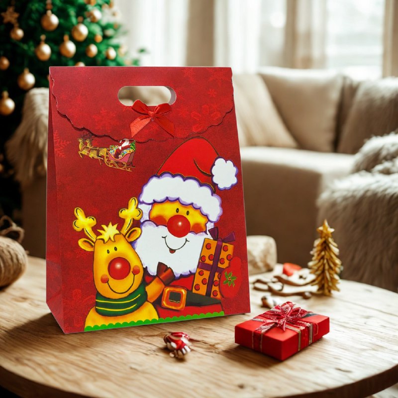 BOLSA DE REGALO NAVIDEÑA EXTRA GRANDE 37X38CM