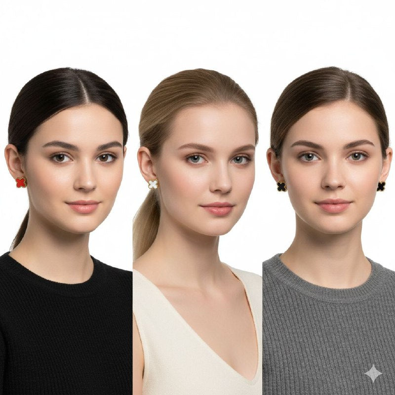 EARI4073 SET DE ARITOS FLOR CARTIER