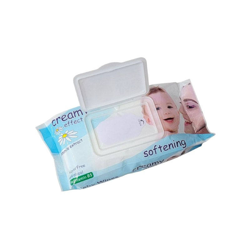 TOALLITAS HUMEDAS PARA BEBE CON EXTRACTO DE MANZANILLA SIN ALCOHOL CREAMY EFFECT 80UND