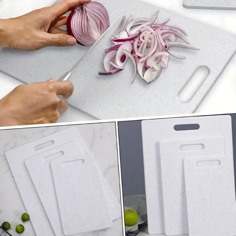 TABLAS DE PICAR,JUEGO  3 TABLAS BLANCO Y NEGRO DE TABLAS DE CORTAR DE 3 PIEZAS, EVITA EL CONTACTO CON CALOR, OLLAS, SARTENES, APTA PARA LAVAVAJILLAS, RESISTENTE AL CALOR, NO SE DEFORMAN NI ASTILLAN CHOPPING BOARD