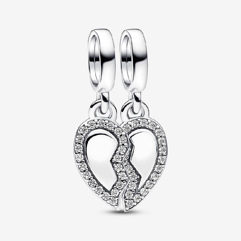 PCHARM4044 CORAZON DE 2 PARTES PANDORA PLATA 9.25