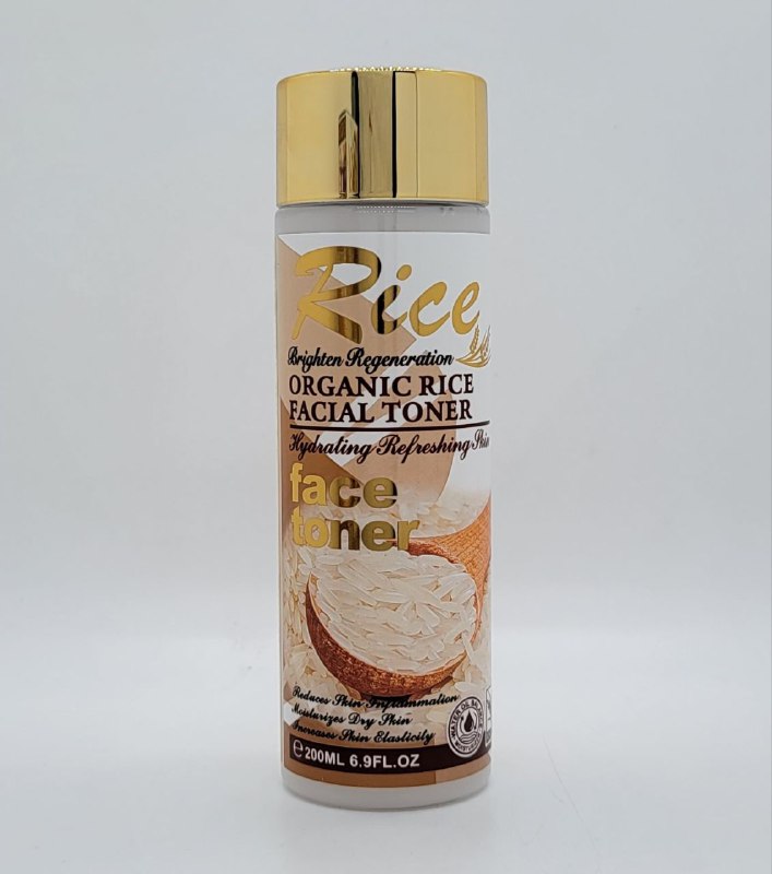 TONICO FACIAL DE EXTRACTO DE ARROZ ORGANICO, EFECTO ANTIARRUGAS DEJA LA PIEL FIRME Y SUAVE, ANTIENVEJECIMIENTO RICE 200ML