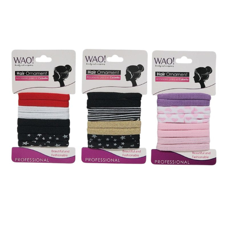 COLA PARA EL CABELLO ELEGANTES WAO PAQUETE DE 8UND, 6 ESTILOS