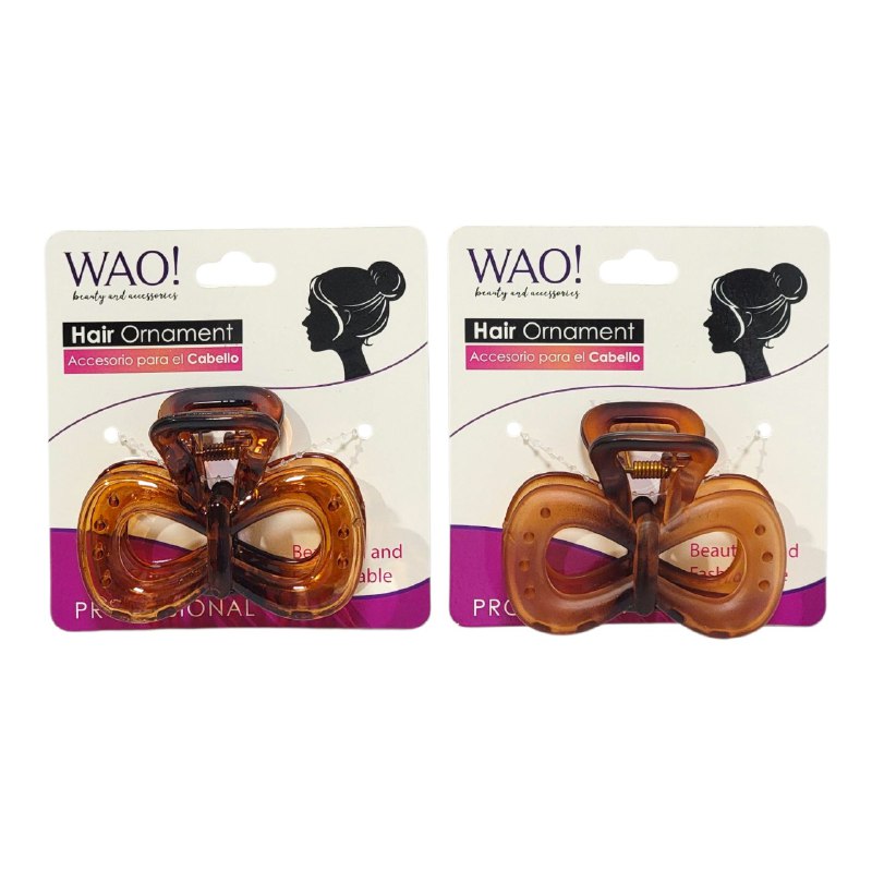 GANCHO PARA EL CABELLO DE AGARRE FIRME WAO 5.2X7CM, PAQUETE DE 2UND, 6 ESTILOS