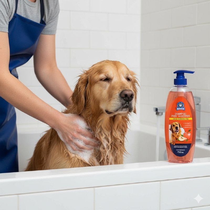 SHAMPOO PARA PERROS, MASCOTAS ELIMINADOR DE OLORES, ANTISEPTICO, ANTIMICOTICO, DESODORANTE QUE REVITALIZA EL PELAJE DE LAS MASCOTAS CON ACEITE VEGETAL MAXCOTAS 750ML