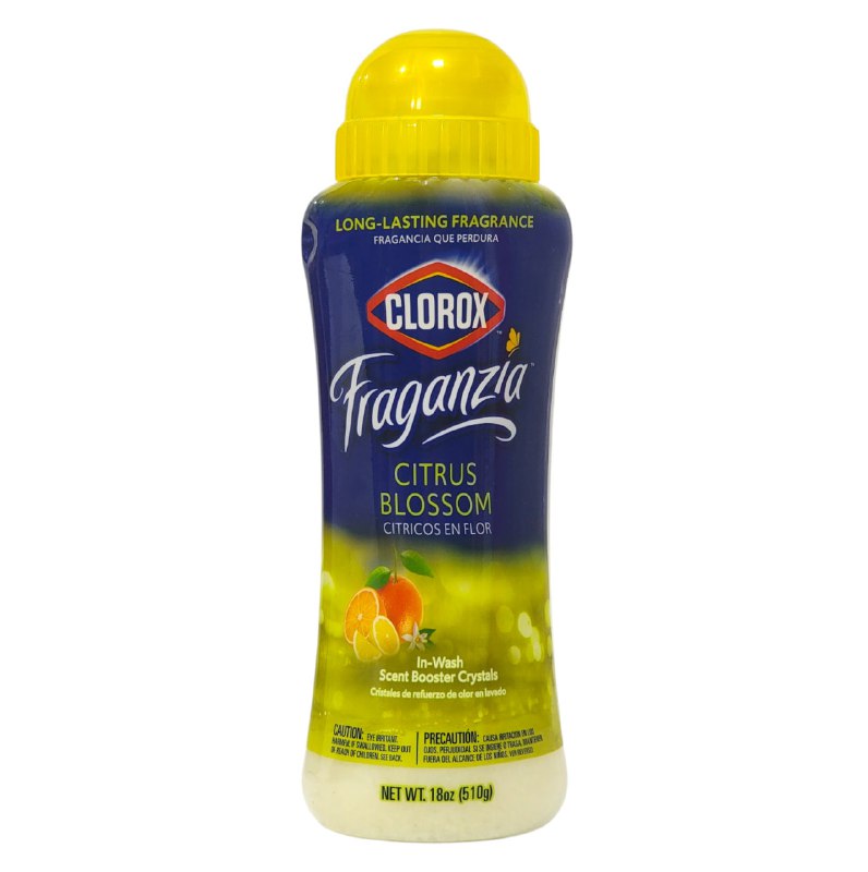 DETERGENTE POTENCIADOR DE AROMA A CITRICOS, PERLAS AMBIENTADORAS PARA LAVAR ROPA LAVADORA CLOROX FRAGANZIA 518G