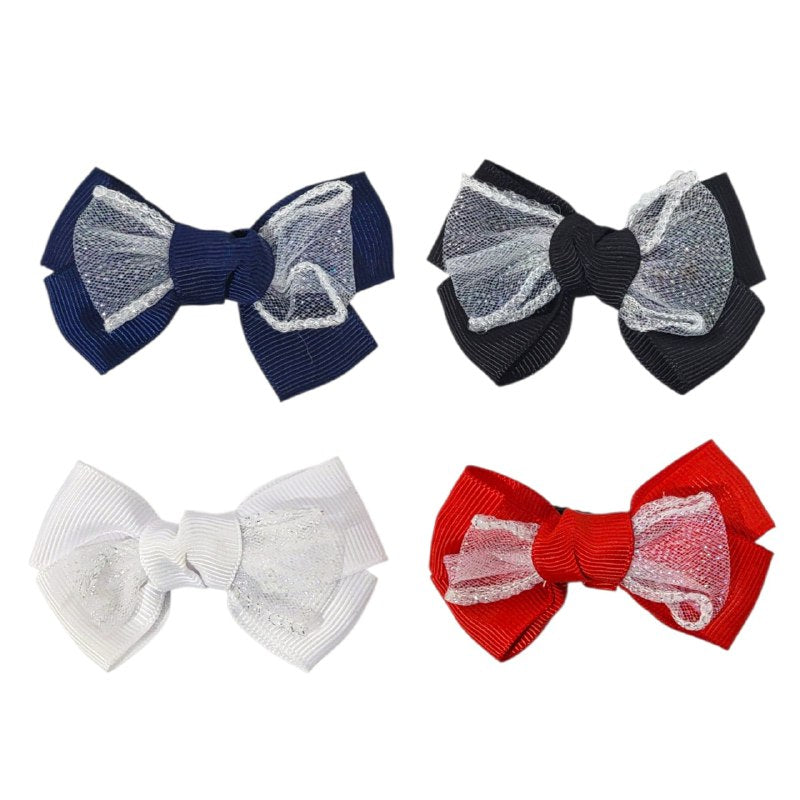 GANCHO PARA EL CABELLO DE MOÑO, PINZAS FUERTES EN PAQUETE DE 24UND 5X8CM