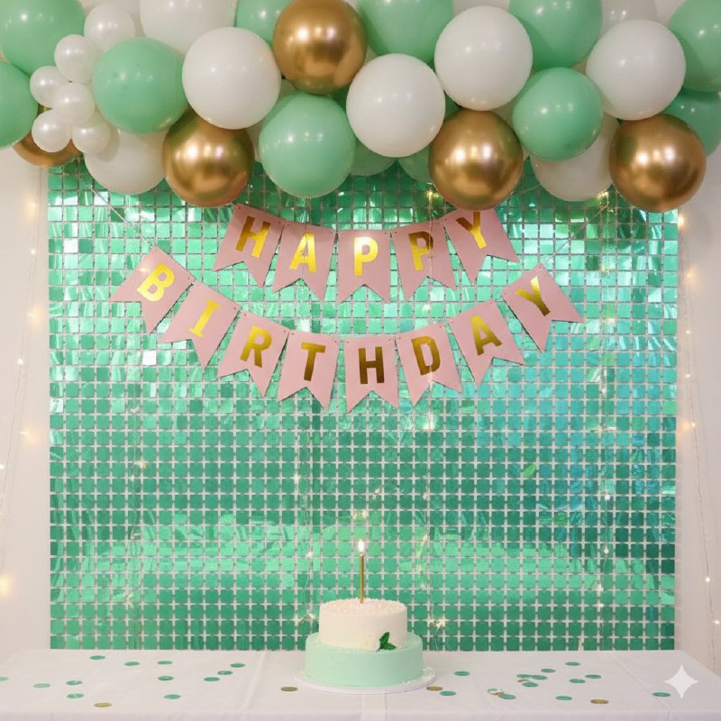 DECORACION ADORNO CORTINAS DE FLECOS FOIL PARA CUMPLEAÑOS FOIL FRINGE, 4 ESTILOS